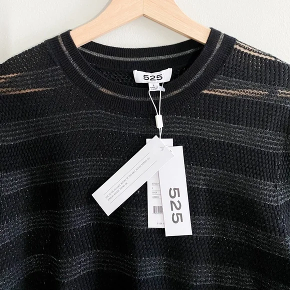 525 America | Sweater Dress | Black & Shimmer | Women’s Large - Picture 5 of 9